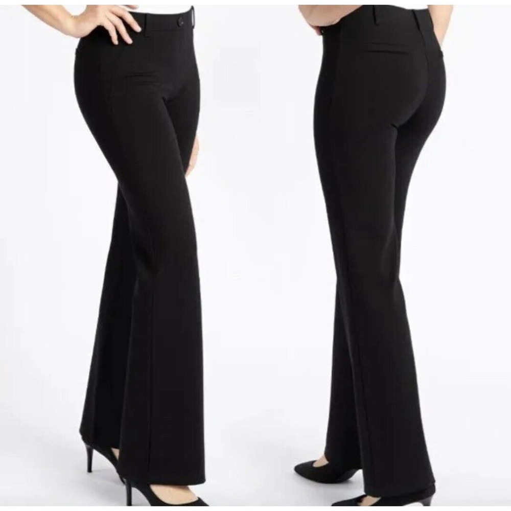 Betabrand Boot-Cut Classic Dress Pant Yoga Pants Black Womens XL Career
